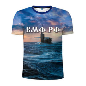 Мужская футболка 3D спортивная с принтом Подводная лодка в Курске, 100% полиэстер с улучшенными характеристиками | приталенный силуэт, круглая горловина, широкие плечи, сужается к линии бедра | Тематика изображения на принте: вмф | морской флот | моряк | тельняшка | флот | якорь