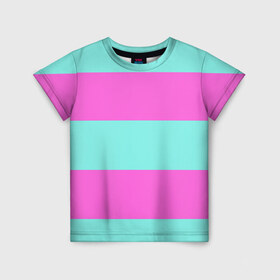 Детская футболка 3D с принтом Кислотные цвета в Курске, 100% гипоаллергенный полиэфир | прямой крой, круглый вырез горловины, длина до линии бедер, чуть спущенное плечо, ткань немного тянется | Тематика изображения на принте: кислотные цвета | розовый