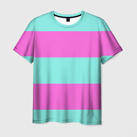 Мужская футболка 3D с принтом Кислотные цвета в Курске, 100% полиэфир | прямой крой, круглый вырез горловины, длина до линии бедер | Тематика изображения на принте: кислотные цвета | розовый