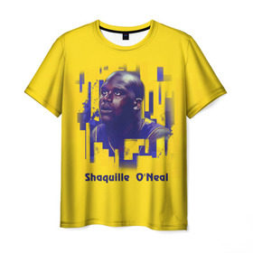 Мужская футболка 3D с принтом Shaquille O`Neal в Курске, 100% полиэфир | прямой крой, круглый вырез горловины, длина до линии бедер | nba | баскетбол | баскетболист | спорт | шакил о’нил