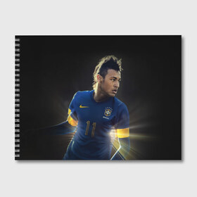 Альбом для рисования с принтом Neymar в Курске, 100% бумага
 | матовая бумага, плотность 200 мг. | барселона | бразилия | неймар | футбол | футболист