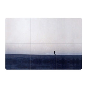 Магнитный плакат 3Х2 с принтом Идущий человек в Курске, Полимерный материал с магнитным слоем | 6 деталей размером 9*9 см | Тематика изображения на принте: люди | минимализм