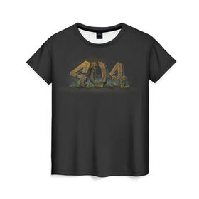 Женская футболка 3D с принтом 404 в Курске, 100% полиэфир ( синтетическое хлопкоподобное полотно) | прямой крой, круглый вырез горловины, длина до линии бедер | Тематика изображения на принте: 404 | error