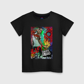 Детская футболка хлопок с принтом El Diablo в Курске, 100% хлопок | круглый вырез горловины, полуприлегающий силуэт, длина до линии бедер | Тематика изображения на принте: el diablo | suicide squad | эль диабло