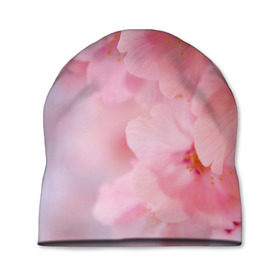 Шапка 3D с принтом Сакура в Курске, 100% полиэстер | универсальный размер, печать по всей поверхности изделия | весна | вишня | розовый | цветение | цветы | япония