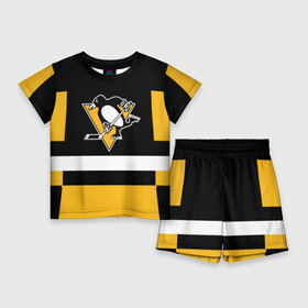 Детский костюм с шортами 3D с принтом Pittsburg Penguins форма в Курске,  |  | pitsburg | питсбург | питтсбург | хоккей