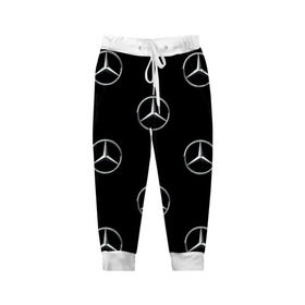 Детские брюки 3D с принтом Mercedes в Курске, 100% полиэстер | манжеты по низу, эластичный пояс регулируется шнурком, по бокам два кармана без застежек, внутренняя часть кармана из мелкой сетки | мерседес