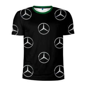 Мужская футболка 3D спортивная с принтом Mercedes в Курске, 100% полиэстер с улучшенными характеристиками | приталенный силуэт, круглая горловина, широкие плечи, сужается к линии бедра | мерседес