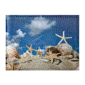 Обложка для студенческого билета с принтом Морской пляж 3 в Курске, натуральная кожа | Размер: 11*8 см; Печать на всей внешней стороне | море | отдых | отпуск | пляж | ракушки | туризм