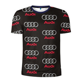 Мужская футболка 3D спортивная с принтом Audi в Курске, 100% полиэстер с улучшенными характеристиками | приталенный силуэт, круглая горловина, широкие плечи, сужается к линии бедра | Тематика изображения на принте: ауди