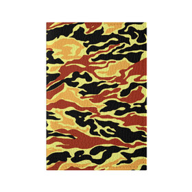 Обложка для паспорта матовая кожа с принтом Пустынный камуфляж в Курске, натуральная матовая кожа | размер 19,3 х 13,7 см; прозрачные пластиковые крепления | Тематика изображения на принте: camo | армия | камо