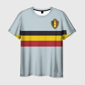 Мужская футболка 3D с принтом Сборная Бельгия в Курске, 100% полиэфир | прямой крой, круглый вырез горловины, длина до линии бедер | 