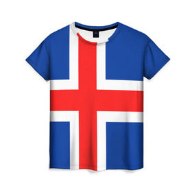 Женская футболка 3D с принтом Исландия в Курске, 100% полиэфир ( синтетическое хлопкоподобное полотно) | прямой крой, круглый вырез горловины, длина до линии бедер | 