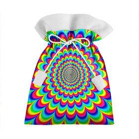 Подарочный 3D мешок с принтом Psychedelic в Курске, 100% полиэстер | Размер: 29*39 см | круги | радужный | разоцветный | яркий
