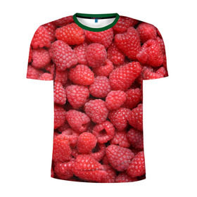 Мужская футболка 3D спортивная с принтом Малина в Курске, 100% полиэстер с улучшенными характеристиками | приталенный силуэт, круглая горловина, широкие плечи, сужается к линии бедра | Тематика изображения на принте: девушки | еда | красота | лето | море | фрукты