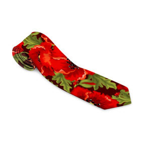 Галстук 3D с принтом Маки в Курске, 100% полиэстер | Длина 148 см; Плотность 150-180 г/м2 | flowers | poppies | red | wild | красные | мак | маки | полевые | цветы