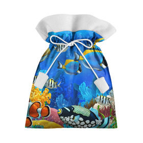 Подарочный 3D мешок с принтом Экзотические рыбки в Курске, 100% полиэстер | Размер: 29*39 см | животые | красочные | морские | рыбки | цветные | экзотические