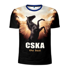 Мужская футболка 3D спортивная с принтом CSKA the best в Курске, 100% полиэстер с улучшенными характеристиками | приталенный силуэт, круглая горловина, широкие плечи, сужается к линии бедра | bcjhj