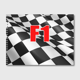 Альбом для рисования с принтом Формула 1 в Курске, 100% бумага
 | матовая бумага, плотность 200 мг. | f1 | formula 1 | авто | автогонки | автоспорт | спорткар | финиш