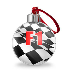 Ёлочный шар с принтом Формула 1 в Курске, Пластик | Диаметр: 77 мм | Тематика изображения на принте: f1 | formula 1 | авто | автогонки | автоспорт | спорткар | финиш