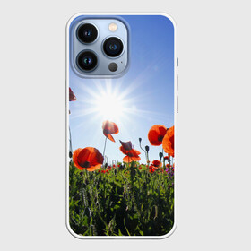Чехол для iPhone 13 Pro с принтом Маки 5 в Курске,  |  | Тематика изображения на принте: маки | цветы