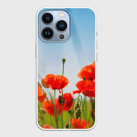 Чехол для iPhone 13 Pro с принтом Маки 9 в Курске,  |  | Тематика изображения на принте: маки | цветы