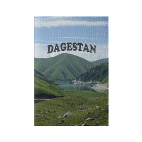Обложка для паспорта матовая кожа с принтом Дагестан 2 в Курске, натуральная матовая кожа | размер 19,3 х 13,7 см; прозрачные пластиковые крепления | дагестан | даги | кавказ