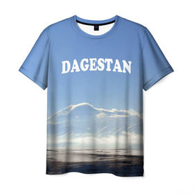 Мужская футболка 3D с принтом Дагестан 3 в Курске, 100% полиэфир | прямой крой, круглый вырез горловины, длина до линии бедер | дагестан | даги | кавказ