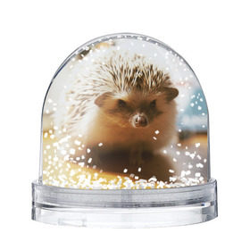 Снежный шар с принтом Ежик 4 в Курске, Пластик | Изображение внутри шара печатается на глянцевой фотобумаге с двух сторон | еж | ежик | животные