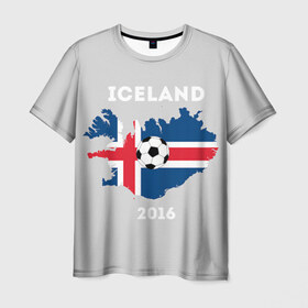 Мужская футболка 3D с принтом Исландия в Курске, 100% полиэфир | прямой крой, круглый вырез горловины, длина до линии бедер | 