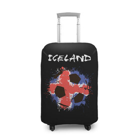 Чехол для чемодана 3D с принтом Исландия в Курске, 86% полиэфир, 14% спандекс | двустороннее нанесение принта, прорези для ручек и колес | euro 2016