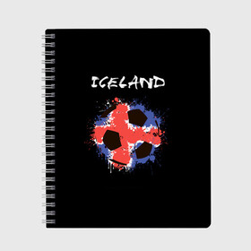 Тетрадь с принтом Исландия в Курске, 100% бумага | 48 листов, плотность листов — 60 г/м2, плотность картонной обложки — 250 г/м2. Листы скреплены сбоку удобной пружинной спиралью. Уголки страниц и обложки скругленные. Цвет линий — светло-серый
 | Тематика изображения на принте: euro 2016