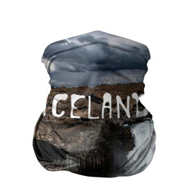 Бандана-труба 3D с принтом Исландия. Водопад в Курске, 100% полиэстер, ткань с особыми свойствами — Activecool | плотность 150‒180 г/м2; хорошо тянется, но сохраняет форму | Тематика изображения на принте: исландия