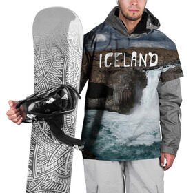 Накидка на куртку 3D с принтом Исландия. Водопад в Курске, 100% полиэстер |  | исландия