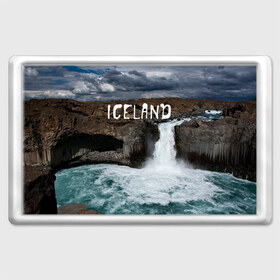 Магнит 45*70 с принтом Исландия. Водопад в Курске, Пластик | Размер: 78*52 мм; Размер печати: 70*45 | Тематика изображения на принте: исландия