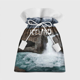 Подарочный 3D мешок с принтом Исландия. Водопад в Курске, 100% полиэстер | Размер: 29*39 см | исландия