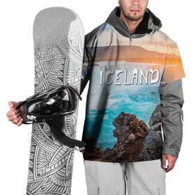 Накидка на куртку 3D с принтом Исландия. Водопад в Курске, 100% полиэстер |  | исландия