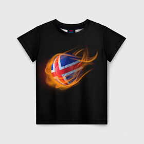 Детская футболка 3D с принтом Исландия в Курске, 100% гипоаллергенный полиэфир | прямой крой, круглый вырез горловины, длина до линии бедер, чуть спущенное плечо, ткань немного тянется | euro 2016