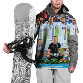 Накидка на куртку 3D с принтом Сборная Исландии по футболу в Курске, 100% полиэстер |  | euro 2016