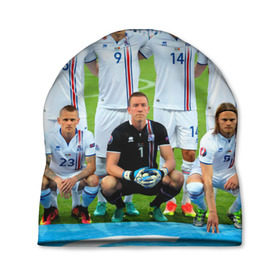 Шапка 3D с принтом Сборная Исландии по футболу в Курске, 100% полиэстер | универсальный размер, печать по всей поверхности изделия | Тематика изображения на принте: euro 2016