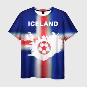 Мужская футболка 3D с принтом Исландия в Курске, 100% полиэфир | прямой крой, круглый вырез горловины, длина до линии бедер | 