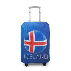 Чехол для чемодана 3D с принтом Исландия в Курске, 86% полиэфир, 14% спандекс | двустороннее нанесение принта, прорези для ручек и колес | euro 2016