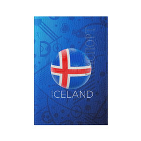 Обложка для паспорта матовая кожа с принтом Исландия в Курске, натуральная матовая кожа | размер 19,3 х 13,7 см; прозрачные пластиковые крепления | euro 2016