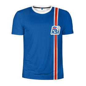 Мужская футболка 3D спортивная с принтом Форма сборной Исландии по футболу в Курске, 100% полиэстер с улучшенными характеристиками | приталенный силуэт, круглая горловина, широкие плечи, сужается к линии бедра | euro 2016