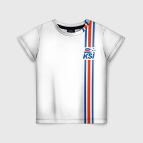 Детская футболка 3D с принтом Форма сборной Исландии по футболу в Курске, 100% гипоаллергенный полиэфир | прямой крой, круглый вырез горловины, длина до линии бедер, чуть спущенное плечо, ткань немного тянется | euro 2016