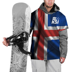 Накидка на куртку 3D с принтом Исландия в Курске, 100% полиэстер |  | флаг