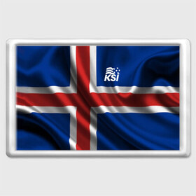 Магнит 45*70 с принтом Исландия в Курске, Пластик | Размер: 78*52 мм; Размер печати: 70*45 | флаг