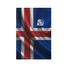 Обложка для паспорта матовая кожа с принтом Исландия в Курске, натуральная матовая кожа | размер 19,3 х 13,7 см; прозрачные пластиковые крепления | Тематика изображения на принте: флаг