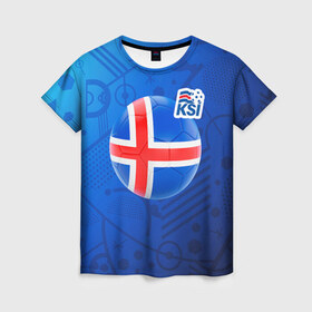 Женская футболка 3D с принтом Исландия в Курске, 100% полиэфир ( синтетическое хлопкоподобное полотно) | прямой крой, круглый вырез горловины, длина до линии бедер | 