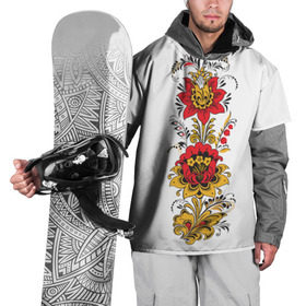 Накидка на куртку 3D с принтом Хохлома 2 в Курске, 100% полиэстер |  | Тематика изображения на принте: ветки | лента | лист | народное | россия | русское | узор